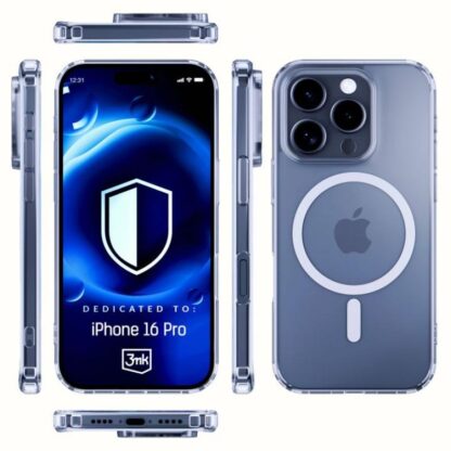 Protective cover 3mk MagCase for iPhone 16 Pro, Transparent - Image 4