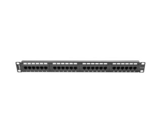 24-port patch panel 1U Cat.5e UTP black