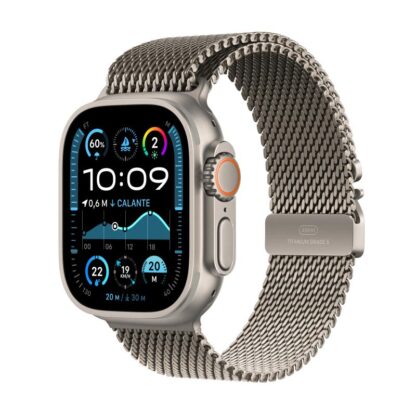 Apple Watch Ultra 2 GPS + Cellular 49mm Natural Titanium Case with Natural Titanium Milanese Loop - M - Image 3