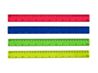 Plastic ruler 30cm, color