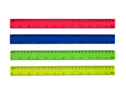 Plastic ruler 30cm, color