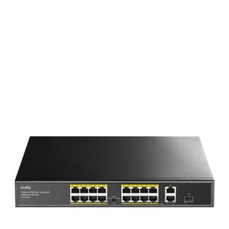 CUDY 16-Port 10/100M PoE+ Switch 2 Gigabit
