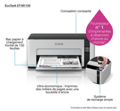 EPSON M1100 CISS MONO INKJET PRINTER - Image 12