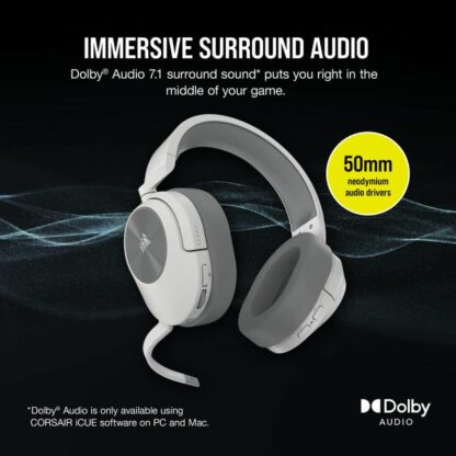 Gaming headphones Corsair HS55 WIRELESS-WHITE - Image 11