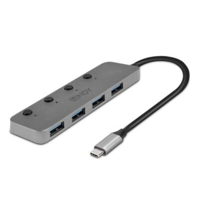Hub Lindy 4 Port USB 3.2 On/Off button - Image 5