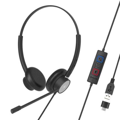Tellur Voice 320 USB headphones, black - Image 4