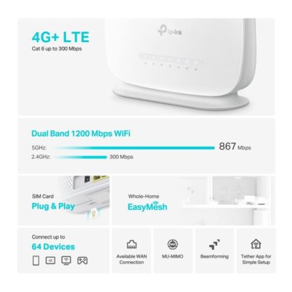 TP-LINK ROUTER 4G LTE Advanced Cat6 - Image 5