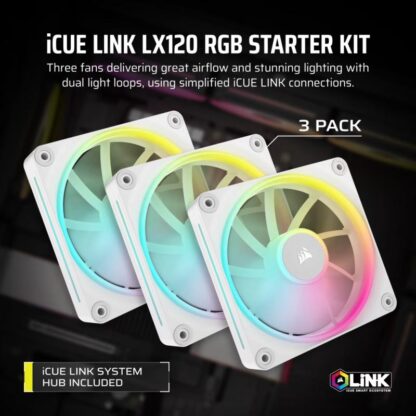 Corsair iCUE LINK LX120 RGB WHITE fan - Image 8