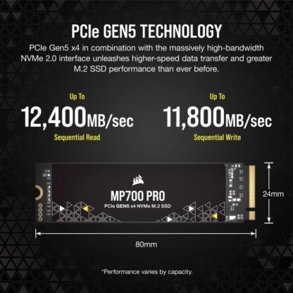 Corsair SSD MP700 PRO 1TB M.2 NVMe PCIe 5 - Image 9