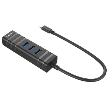 Lindy Hub USB 3.1 Type-C, USB-A + RJ45 - Image 5