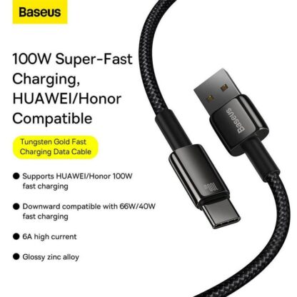 Cable Baseus Superior CAWJ000101 2m, black - Image 8