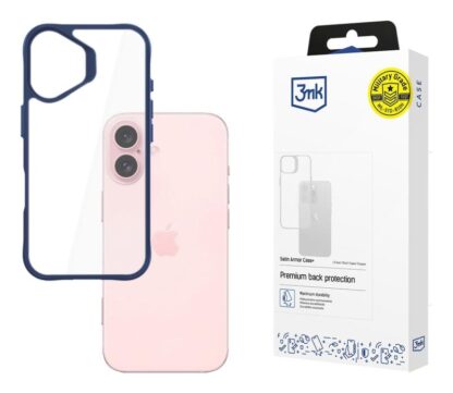 Protective cover 3mk Satin Armor Case+ for iPhone 16, Blue - Image 2