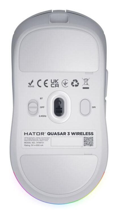 Hator Quasar 3 wireless mouse, white - Image 3