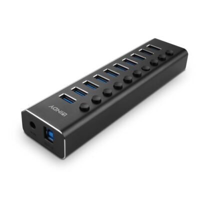 Hub Lindy 10 Port USB 3.0 buton On/Off - Image 8