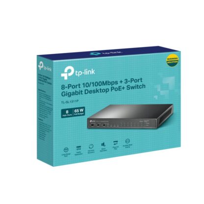 TP-Link SW 8P 10/100 3P GB POE TL-SL1311P - Image 4