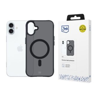 Protective cover 3mk Smoke MagCase for iPhone 16 Plus, Semi-Transparent