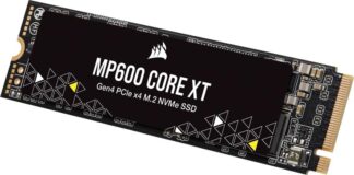 Corsair SSD MP600 CORE XT 1TB M.2 NVMe PCIe 4