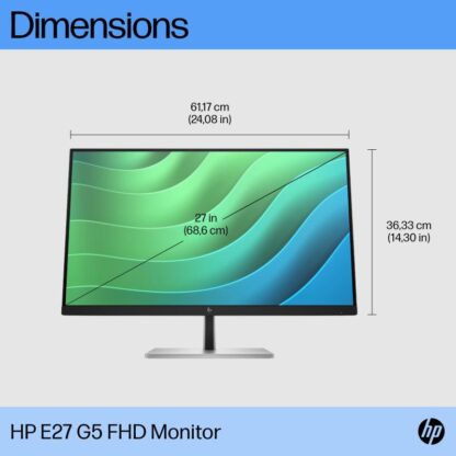 HP MONITOR E27 G5 FHD 3yw Black & Silver - Image 12