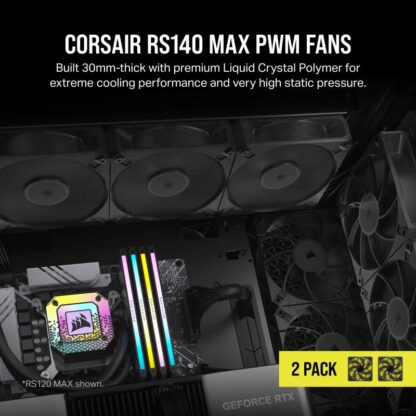 Case Fan CORSAIR RS140 THICK MAX 2x140mm - Image 7