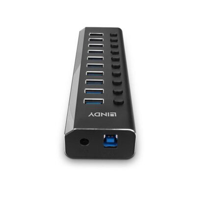 Hub Lindy 10 Port USB 3.0 buton On/Off - Image 7
