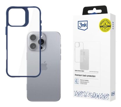 Protective cover 3mk Satin Armor Case+ for iPhone 16 Pro Max, Blue - Image 2