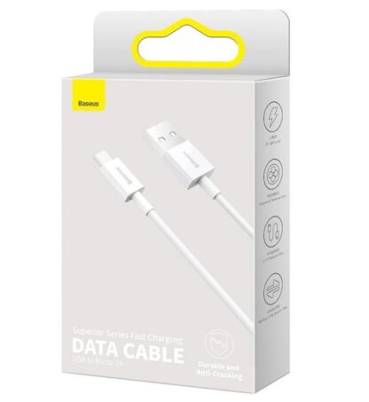 Cable Baseus Superior CAMYS-A02 2m, white - Image 8