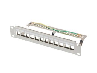 Patch panel gol 12 porturi 1U 10" gri V2