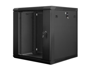 19" wall rack cabinet 12U/ 600x600 black V2