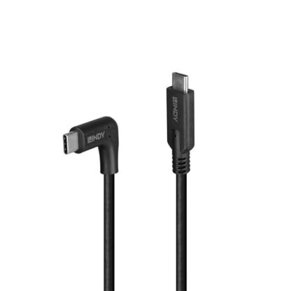 Lindy USB C cable, 90°, 10Gbps, 1m black - Image 4