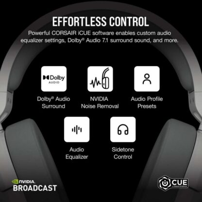 Gaming headphones Corsair HS55 WIRELESS-WHITE - Image 12