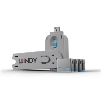 Lindy USB Port Locks 4x Blue+Key - Image 5