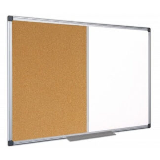 BI-OFFICE Combination Cork/Whiteboard - Aluminum Frame