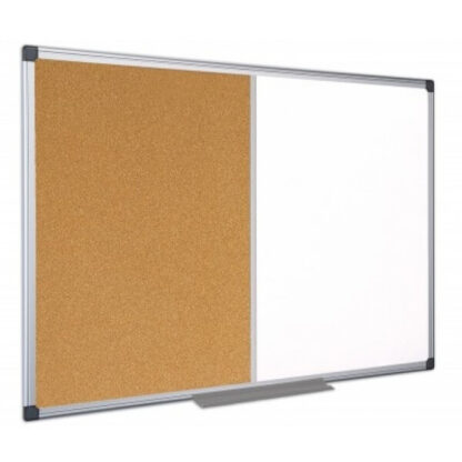 BI-OFFICE Combination Cork/Whiteboard - Aluminum Frame