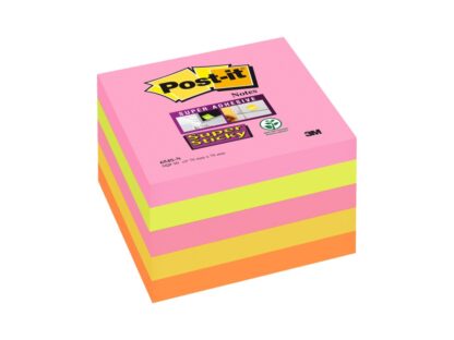 Post-it Super Sticky notes, 76x76mm, 90 sheets, 5-pack