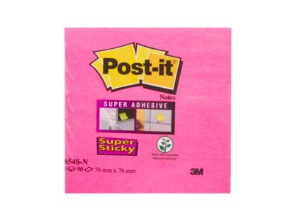 Post-it Super Sticky notes, 76x76mm, 90 sheets, 5-pack