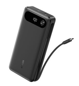 Anker Powercore 20000 mAh external battery 87W USB-C cable black
