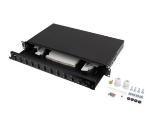 Fiber patch panel rack 19" 1U 12x SC