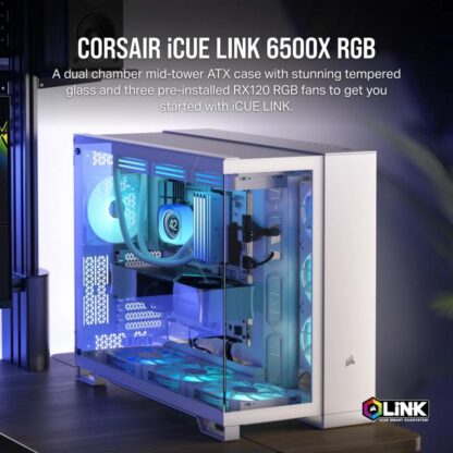 Corsair Case iCUE L 6500X RGB Mid-Tower White - Image 13