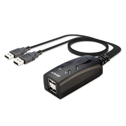 Switch KM Lindy 2 Port USB 1.1m, black - Image 7