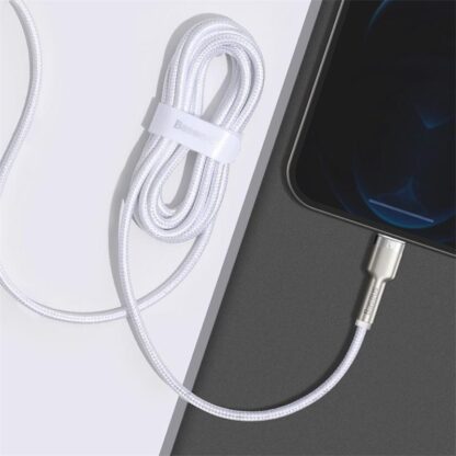 Cable Baseus Cafule Metal 2m, white - Image 9