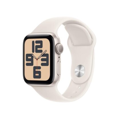 Apple Watch SE GPS 40mm Starlight Aluminium Case with Starlight Sport Band - M/L - Image 4