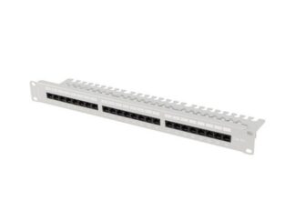 Patch panel 24 porturi 1U Cat.6A UTP gri