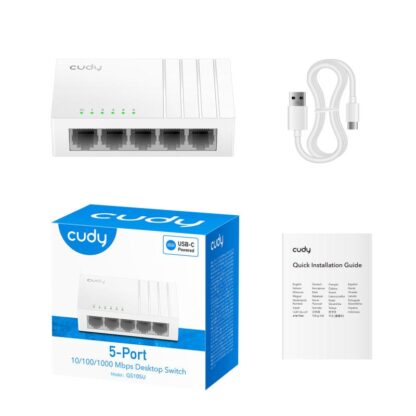 CUDY 5-Port Gigabit Splitter with USB C - Image 5