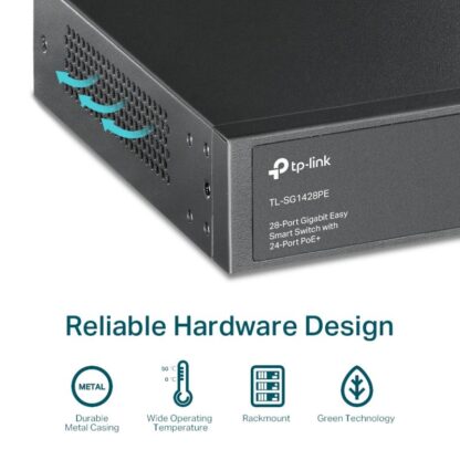 TP-LINK SWITCH 28-PORT GB EASY SMART POE+ - Image 11