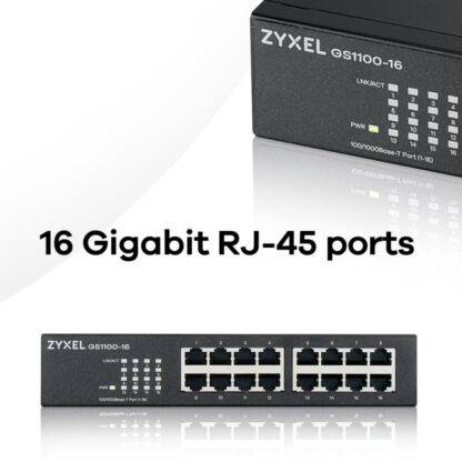 ZYXEL GS1100-16 16-port GBE UNMANAGED SWITCH - Image 12