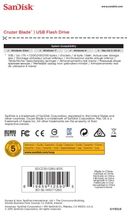 USB 128GB SANDISK SDCZ50-128G-B35 - Image 11