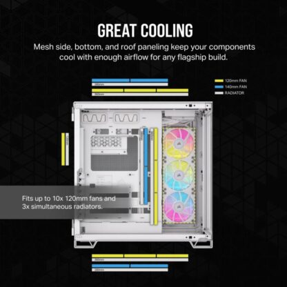 Corsair Case iCUE L 6500X RGB Mid-Tower White - Image 17