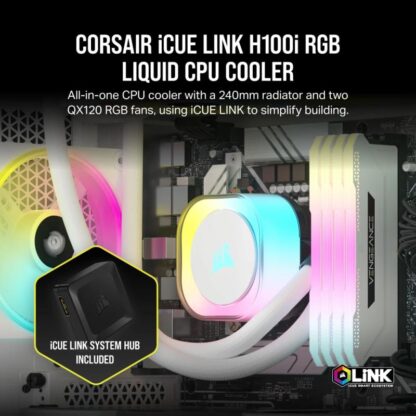 Corsair Cooler iCUE LINK H100i LIQUID White - Image 11