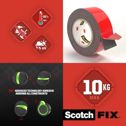 Scotch-Fix™ Extreme Exterior Mounting Tape , 19mm x 1,5m - Image 4