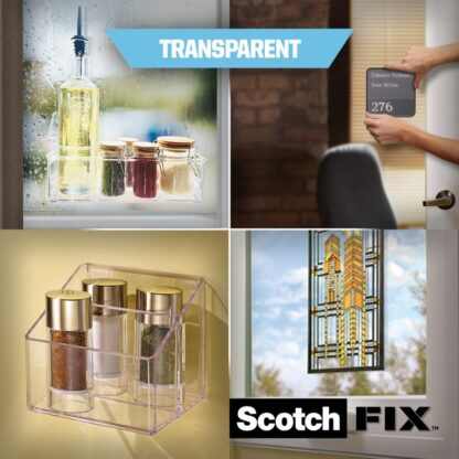 Scotch-Fix™ Transparent Mounting Tape, 19mm x 1,5m - Image 4